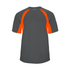 Badger Sport Hook Tee (414400-028504), Color 'Graphite/Safety Orange'
